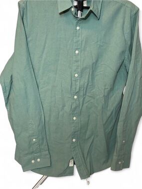 Bixby Nomad Horton Soft Twill 100% cotton green slim fit button down shirt